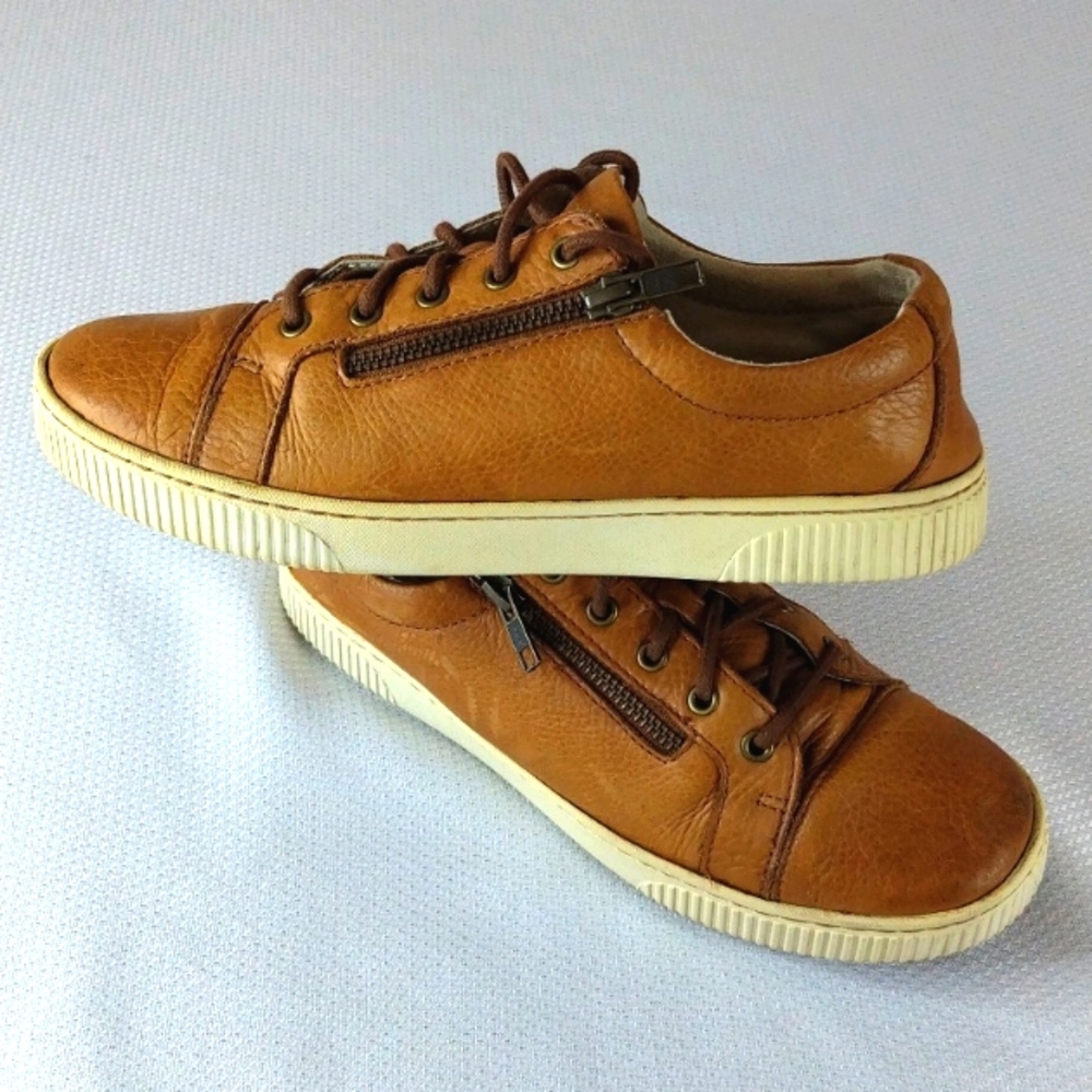 Born Paloma Leather 8M Woman Casual Sneakers Side Zipper - Picture 6 of 12